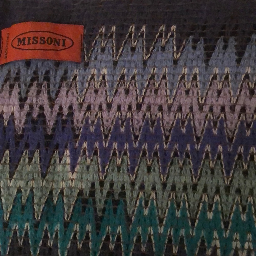 Missoni Infinity Scarf. MultiTurquoise/Purple